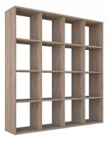 Стеллаж Polini Home Smart, древесина коричневая светлая дуб. Фото №1