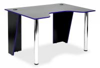 Стол компьютерный Strike-1 (120) NEO  black/blue, черный/синяя кромка