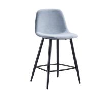 Стул полубарный 350S голубой/черный. Фото №1