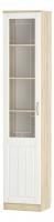 НМ 040.43 Ф Оливия Шкаф для посуды Витрина, Левый, Белое дерево, Дуб Сонома