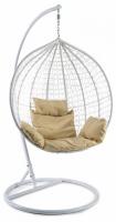 Кресло подвесное (mod. SC-001) с подушкой Металл/Искусственный ротанг, стойка:105х105х195см корзина:105х68х118см, стойка:белый,корзина:белый фото Кресло подвесное (mod. SC-001) с подушкой Металл/Искусственный ротанг, стойка:105х105х195см корзина:105х68х118см, стойка:белый,корзина:белый. Фото №1