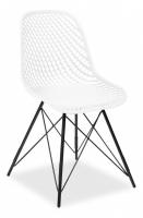 Стул VINCENT (mod. 8001) металл/пластик, 46,5 х 53 х 83,5 см, белый/черный (поставляется по 4 шт). Фото №1