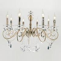 Подвесная люстра Eurosvet Ravenna 10104/8 античная бронза/прозрачный хрусталь Strotskis фото Подвесная люстра Eurosvet Ravenna 10104/8 античная бронза/прозрачный хрусталь Strotskis. Фото №1