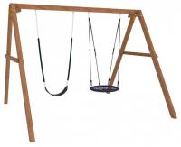 Качели детские Р911-20, коричневый. Фото №1