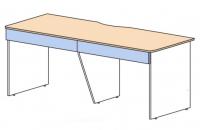 Стол на два рабочих места с ящиками Силуэт фото Стол на два рабочих места с ящиками Силуэт. Фото №1