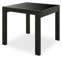 Стол Джокер-Бизнес 700*900(1800)*750 (Венге/стекло черный янтарь). Фото №1