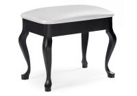 Банкетка Лусте черная / кожзам белый пунто. Фото №1