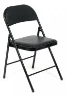 Стул складной Secret De Maison FOLDER  (mod. 032) каркас: металл, сиденье/спинка: экокожа, 41*51*76см, черный (поставляется по 6 шт). Фото №1