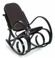 Кресло-качалка mod. AX3002-2 дерево береза/экокожа, 55х98х91 см, дерево: венге #9, экокожа темно-коричневая фото Кресло-качалка mod. AX3002-2 дерево береза/экокожа, 55х98х91 см, дерево: венге #9, экокожа темно-коричневая. Фото №1