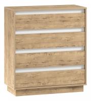 Комод Virginia НМ 011.02, Белый Скандинавский/Дуб Бунратти. Фото №1