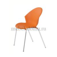 Кресло VAN HALLEN (mod. 2433) пластик/металл, 54,5х53,5х76 см, высота до сиденья 46 см, белый/черный (поставляется по 4 шт)