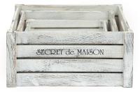 Набор ящиков Secret De Maison CIBOIRE ( mod. HX16-832 S/3 ) , Античный белый  (поставляется только по 4 шт) фото Набор ящиков Secret De Maison CIBOIRE ( mod. HX16-832 S/3 ) , Античный белый  (поставляется только по 4 шт). Фото №1