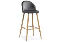 Барный стул Dodo 1 dark grey with edging / wood фото Барный стул Dodo 1 dark grey with edging / wood