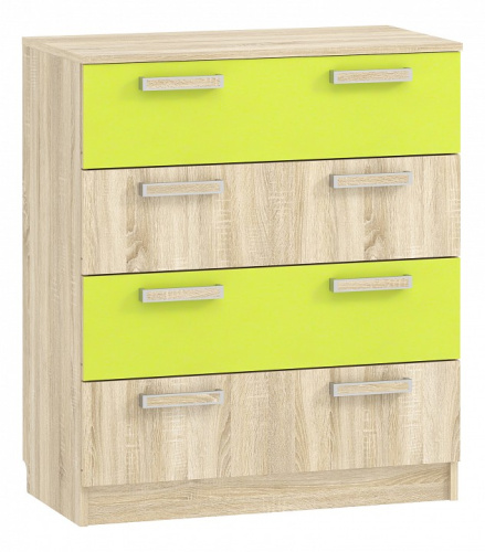 Акварель НМ 013.71-01 М Комод Лайм/Дуб сонома, Дуб Сонома. Фото №1