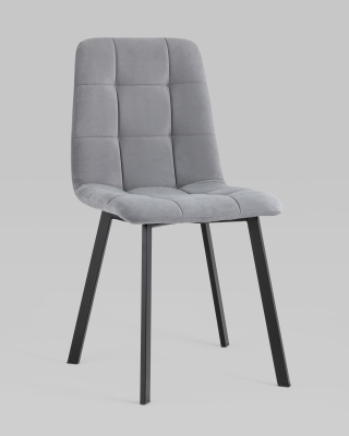 Стул Oliver Square велюр серый. Фото