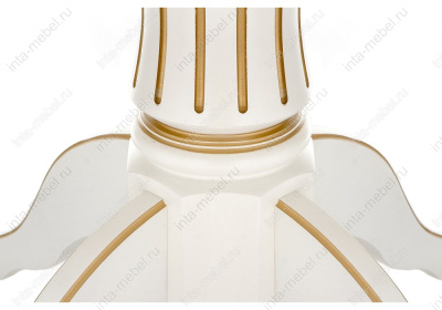 Стол деревянный Павия молочный с золотой патиной фото Стол деревянный Павия молочный с золотой патиной. Фото №5