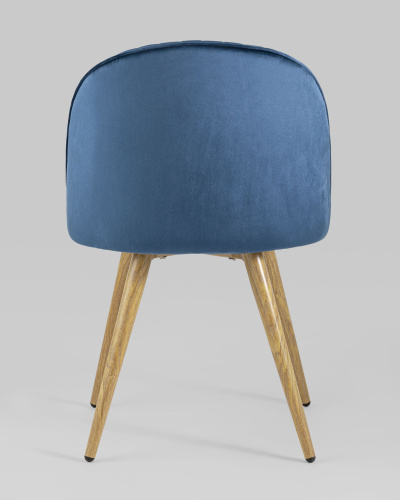 Стул Лион Страйпс велюр голубой. Фото №6