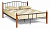 Кровать AT-915 Wood slat base дерево гевея/металл, 160*200 см (Queen bed), красный дуб/черный