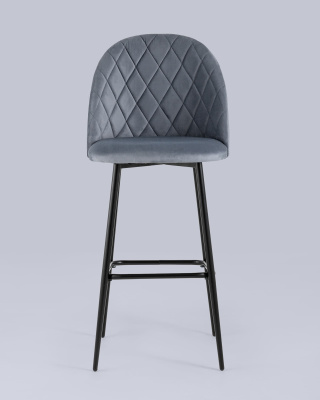 Стул барный Марсель велюр серый. Фото №5