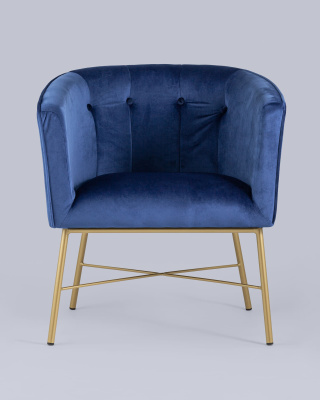 Кресло Шале велюр синий фото Кресло Шале велюр синий. Фото №5