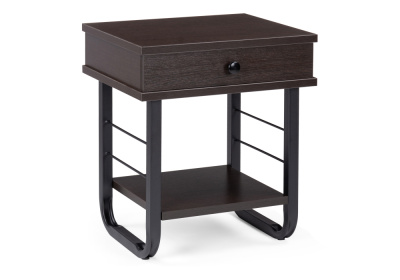 Тумба прикроватная Малгома черная / венге. Фото №2