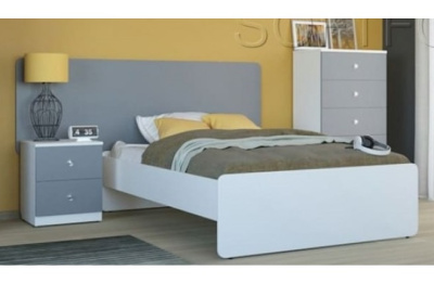 Кровать на каркасе двуспальная Силуэт (1800 х 2000) белый фото Кровать на каркасе двуспальная Силуэт (1800 х 2000) белый. Фото №3