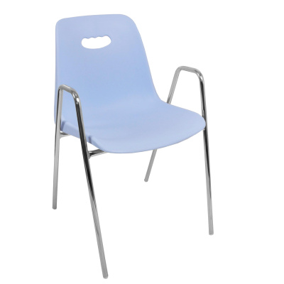 Стул Venezia-4 высокие ножки с подлокотниками каркас хром фото Стул Venezia-4 высокие ножки с подлокотниками каркас хром. Фото №2