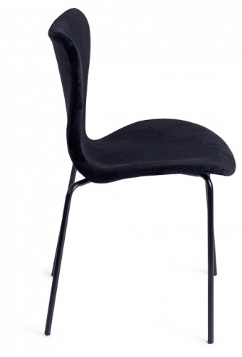 Стул Jacobsen SOFT (mod DC 103) / 1 шт. в упаковке металл/флок, 59x45.5x84.5, черный. Фото №2