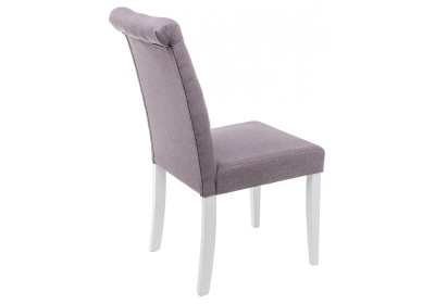 Стул деревянный Amelia white / fabric fog. Фото