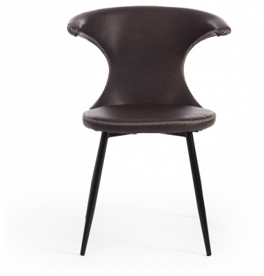 Стул FLAIR (mod. 9020) экокожа/металл, 60 х 56 х 78 см , коричневый 1/черный  (поставляется по 4 шт). Фото №2