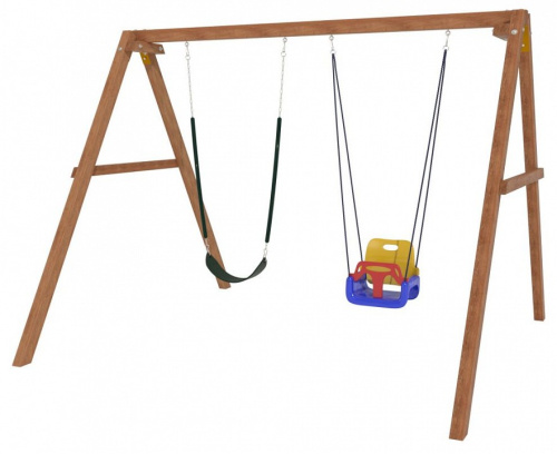 Качели детские Р911-15, коричневый. Фото №4