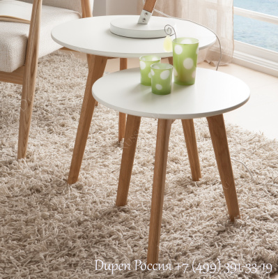 Комплект из двух столиков DUPEN CT-904 Белый. Фото