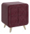 Тумба прикроватная Софи 2, (480х370х580) бордо (велюр). Фото №1
