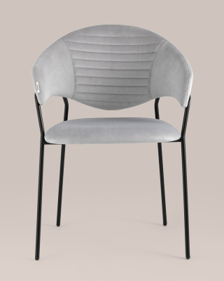 Стул Алексис велюр серый. Фото №5