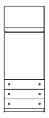 Шкаф с тремя выдвижными ящиками Силуэт. Фото №4