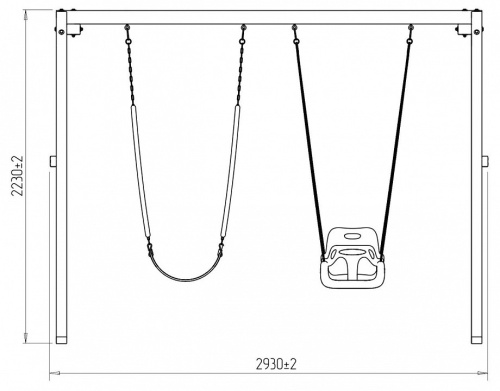 Качели детские Р911-15, коричневый. Фото №9