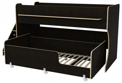 Кровать двухъярусная Р444-2 Капризун 7, древесина коричневая светлая дуб. Фото