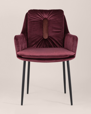 Кресло Саманта велюр бордовый. Фото