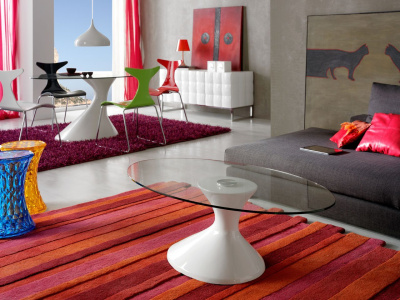 Стол журнальный DUPEN CT-200 белый. Фото