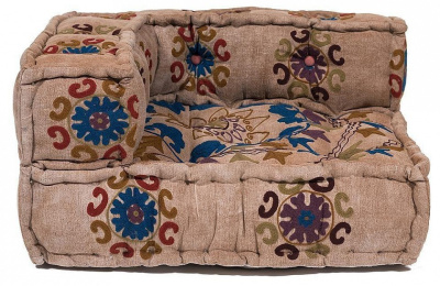 Модуль мягкий угловой  Secret De Maison RADJA (mod. 10232) cotton velvet, 80х80х43см, желтый с цветами фото Модуль мягкий угловой  Secret De Maison RADJA (mod. 10232) cotton velvet, 80х80х43см, желтый с цветами. Фото №2