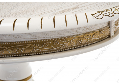 Журнальный стол Бернард молочный с золотой патиной фото Журнальный стол Бернард молочный с золотой патиной. Фото №2