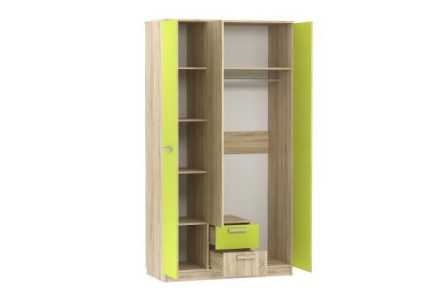 Акварель НМ 013.08-01 М1 Шкаф комбинированный Лайм/Дуб сонома, Дуб Сонома. Фото №2