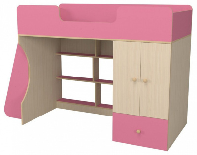 Набор для детской Р446, древесина коричневая светлая дуб. Фото