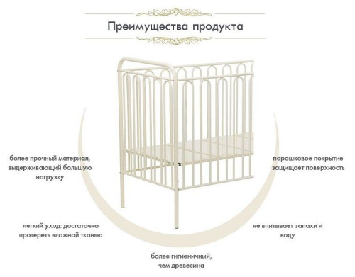 Кроватка Polini Kids Vintage 110, белый. Фото №5