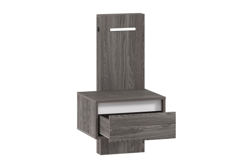 Тумба прикроватная Virginia НМ 011.37, Белый Скандинавский/Ясень Анкор темный. Фото №2