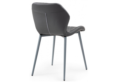 Стул Вальд экокожа серый / серый глянец. Фото