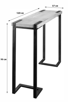 Консоль Loft №1 Дуб Натур. Фото №3