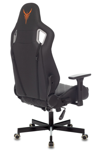 Кресло игровое Knight OUTRIDER черный ромбик эко.кожа с подголов. крестовина металл. Фото №6