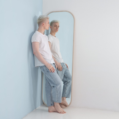 Зеркало Сканди Жемчужно-белый фото Зеркало Сканди Жемчужно-белый. Фото №4