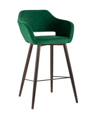 Стул барный Саймон велюр темно-зеленый. Фото №2